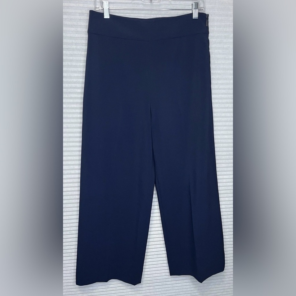 TAILORED REBECCA TAYLOR
Womens Navy Cropped Wear To Work Wide Leg Pants 8 W 30